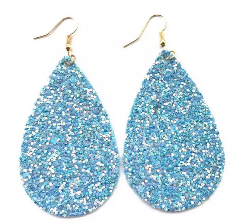 Sparkle Tear Drop Earrings