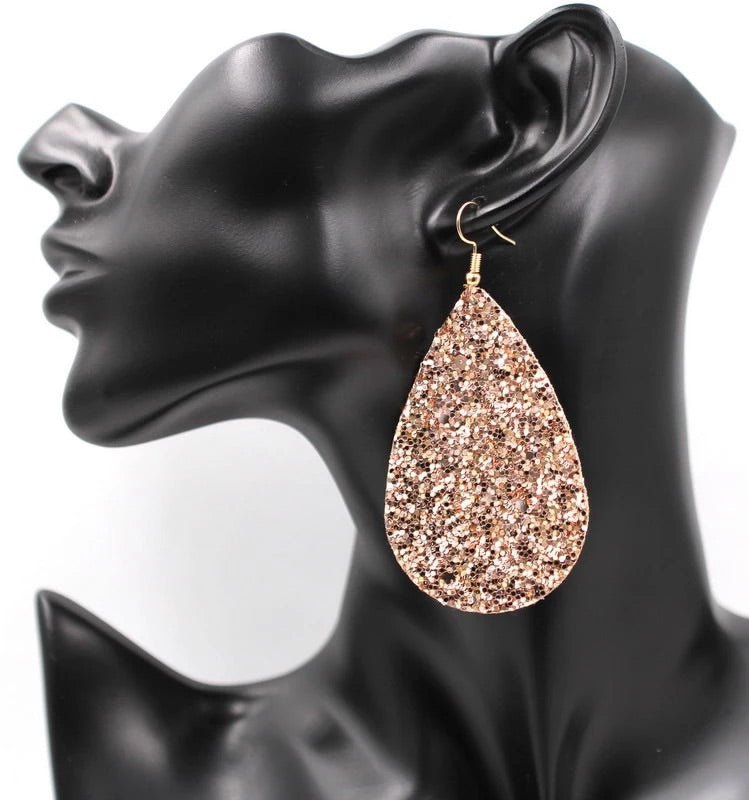 Sparkle Tear Drop Earrings