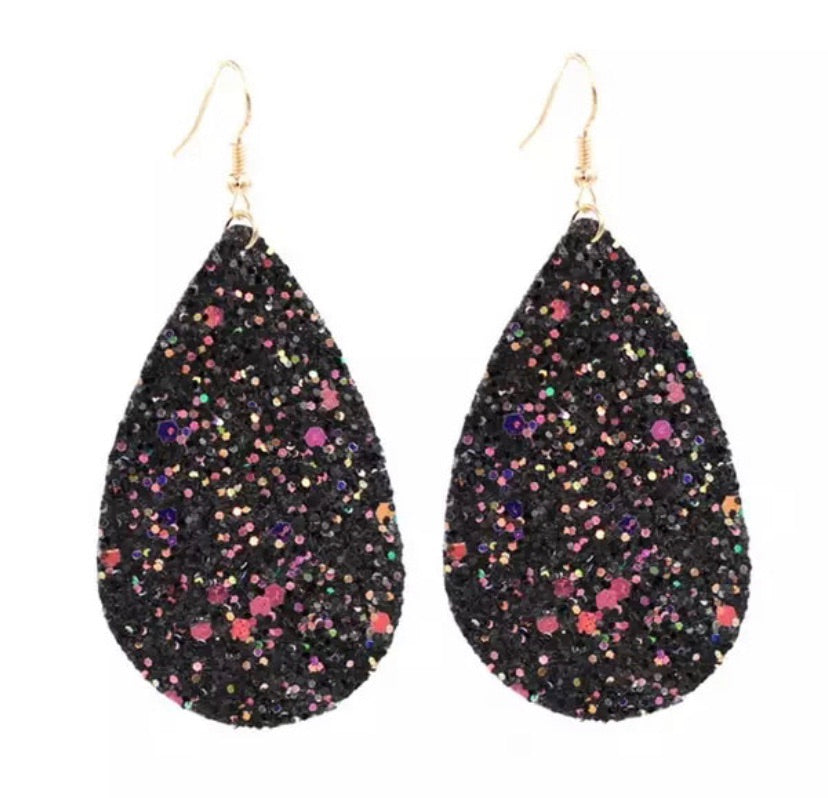 Sparkle Tear Drop Earrings