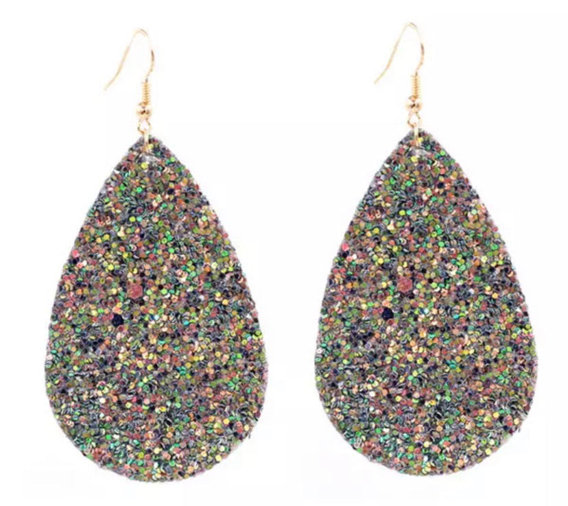 Sparkle Tear Drop Earrings