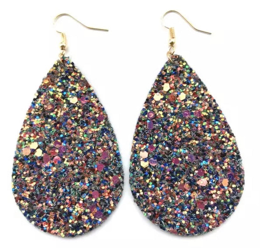 Sparkle Tear Drop Earrings