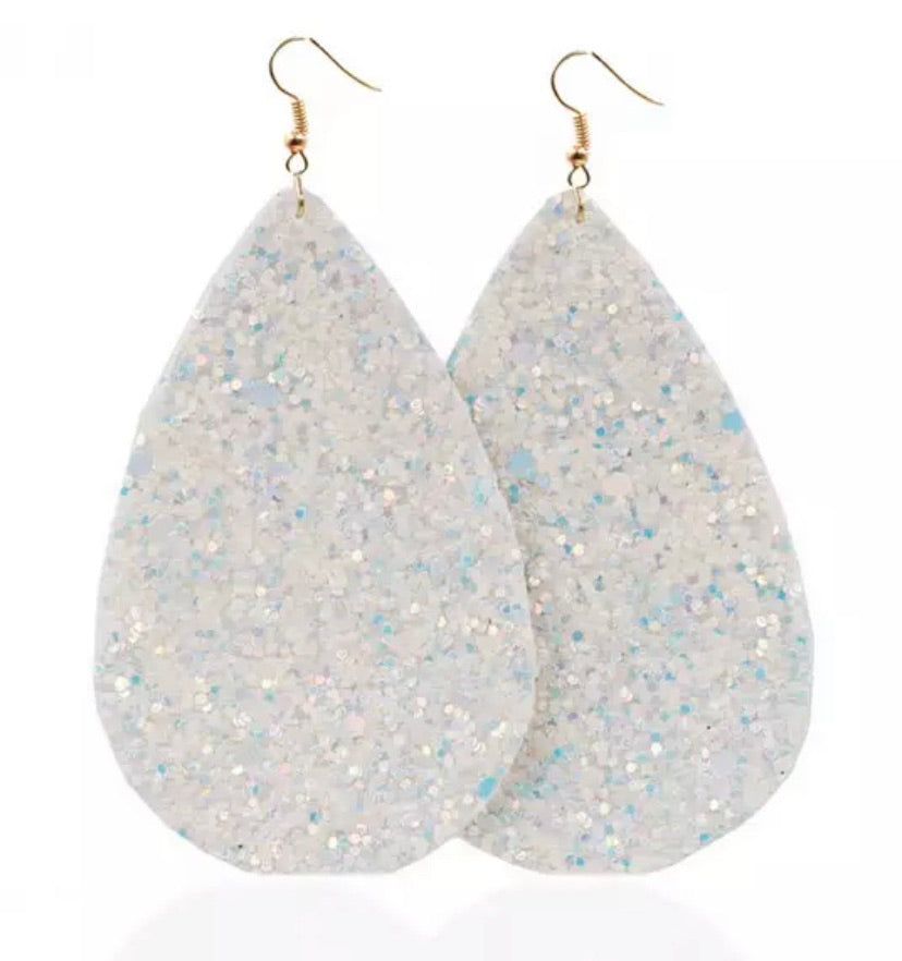 Sparkle Tear Drop Earrings